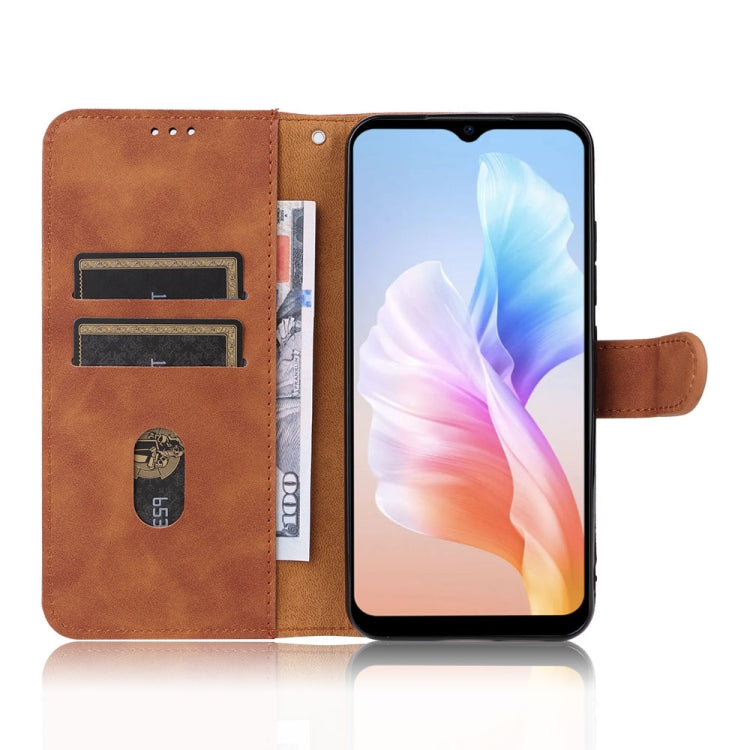 For Doogee X98 / X98 Pro Skin Feel Magnetic Flip Leather Phone Case(Brown) - More Brand by PMC Jewellery | Online Shopping South Africa | PMC Jewellery | Buy Now Pay Later Mobicred