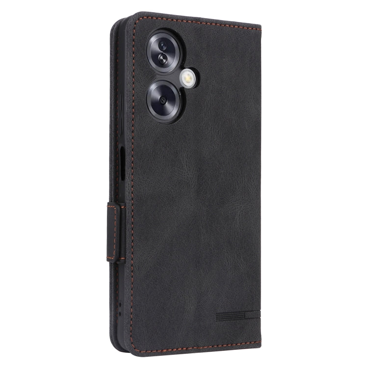 For OPPO A79 5G Magnetic Clasp Leather Phone Case(Black) - OPPO Cases by PMC Jewellery | Online Shopping South Africa | PMC Jewellery