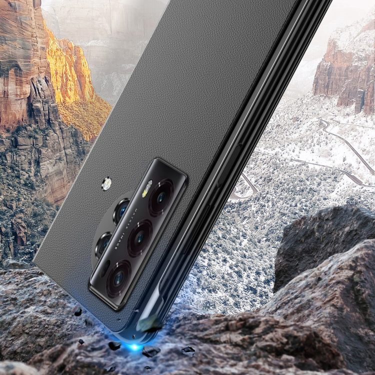 For Honor Magic V2 Electroplated Mirror Protective Phone Case with Holder(Silver) - Honor Cases by PMC TechLife | Online Shopping South Africa | PMC TechLife | Buy Now Pay Later Mobicred