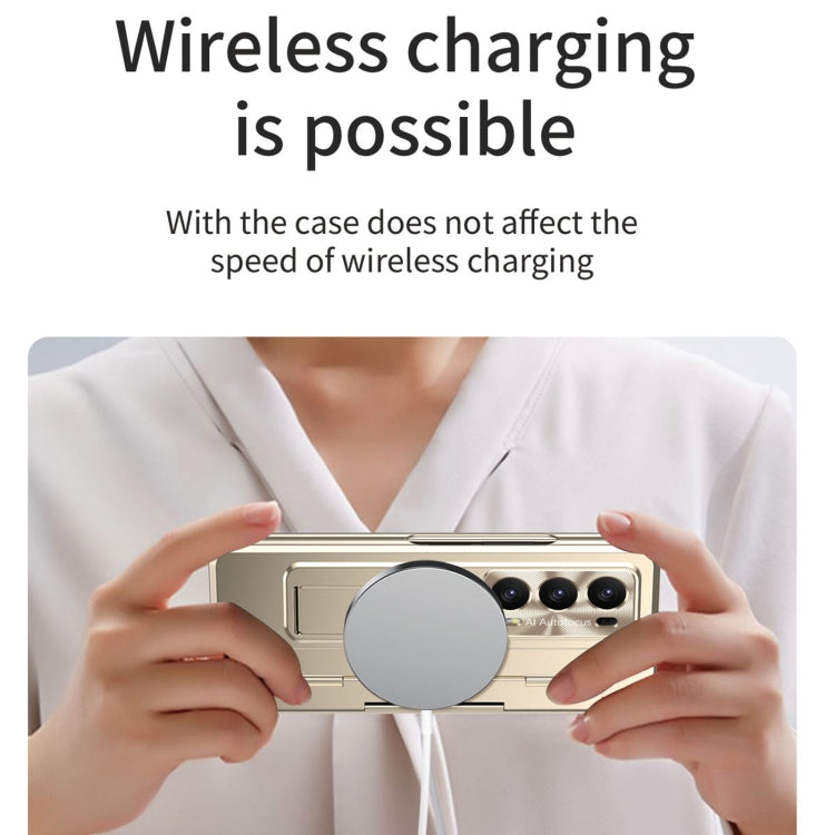 For Honor Magic V2 Integrated Folding Phone Case with Hinge(Champagne Gold) - Honor Cases by PMC TechLife | Online Shopping South Africa | PMC TechLife | Buy Now Pay Later Mobicred