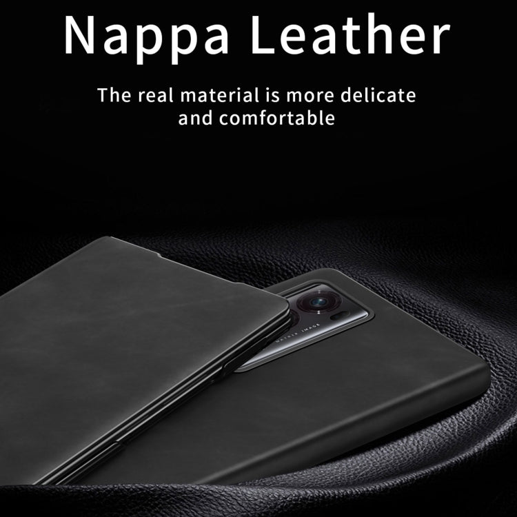 For Honor Magic V2 Celebrity Series Napa Texture Shockproof Phone Leather Case(Black) - Honor Cases by PMC TechLife | Online Shopping South Africa | PMC TechLife | Buy Now Pay Later Mobicred