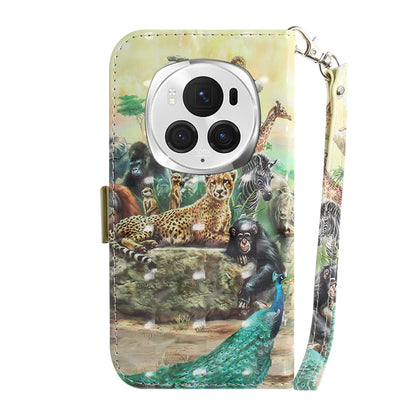 For Honor Magic6 Pro 3D Colored Horizontal Flip Leather Phone Case(Zoo) - Honor Cases by PMC Jewellery | Online Shopping South Africa | PMC Jewellery | Buy Now Pay Later Mobicred