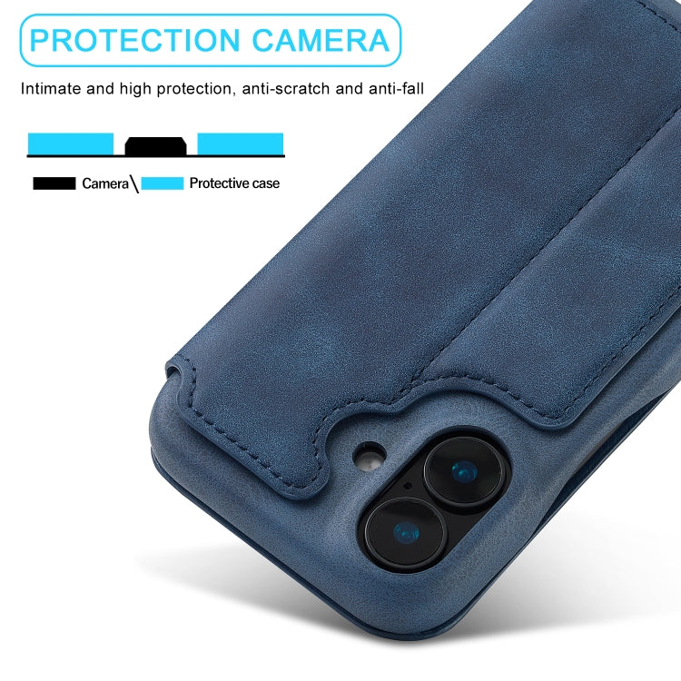 For iPhone 16 LC.IMEEKE Hon Ancient Series Flip Leather Phone Case(Blue) - iPhone 16 Cases by LC.IMEEKE | Online Shopping South Africa | PMC TechLife | Buy Now Pay Later Mobicred