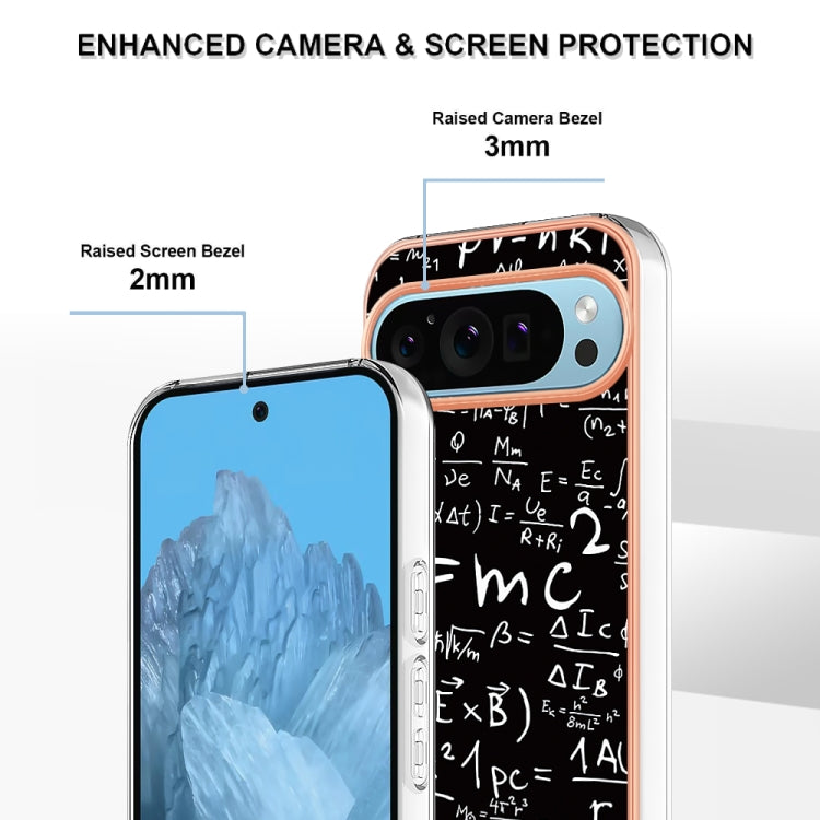 For Google Pixel 9 / 9 Pro Electroplating Dual-side IMD Phone Case(Equation) - Google Cases by PMC TechLife | Online Shopping South Africa | PMC TechLife | Buy Now Pay Later Mobicred