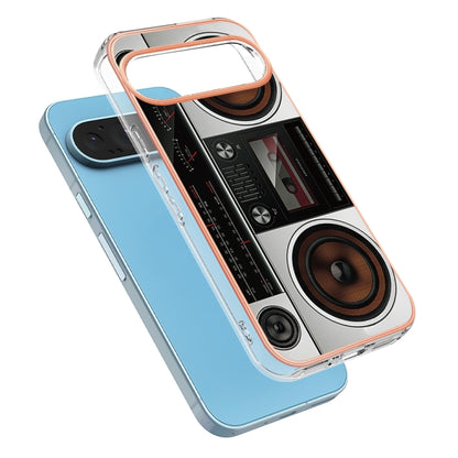 For Google Pixel 9 Pro XL Electroplating Dual-side IMD Phone Case(Retro Radio) - Google Cases by PMC Jewellery | Online Shopping South Africa | PMC Jewellery | Buy Now Pay Later Mobicred