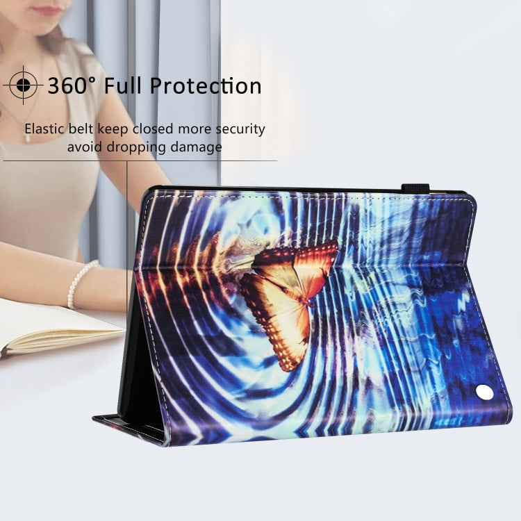 For Amazon Kindle Fire HD 8 2020 2022 Sewing Litchi Texture Smart Leather Tablet Case(Butterfly) - Amazon by PMC TechLife | Online Shopping South Africa | PMC TechLife | Buy Now Pay Later Mobicred