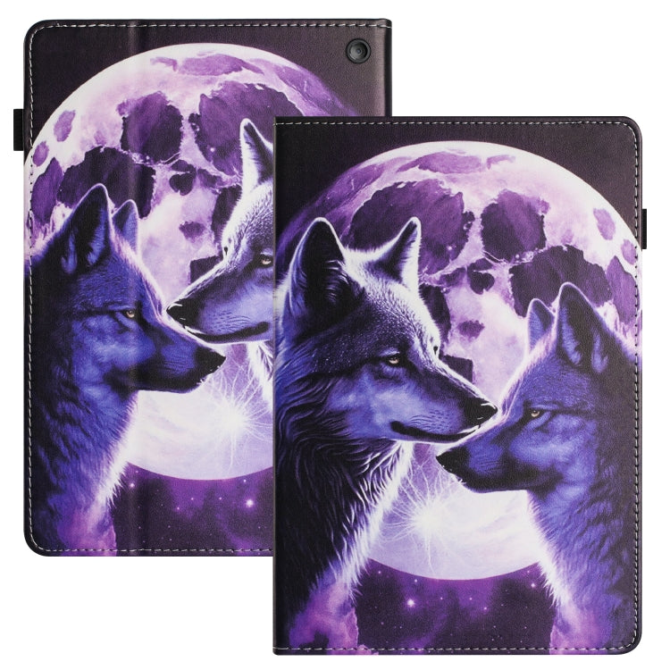 For Amazon Kindle Fire HD 8 2020 2022 Sewing Litchi Texture Smart Leather Tablet Case(Wolf) - Amazon by PMC TechLife | Online Shopping South Africa | PMC TechLife | Buy Now Pay Later Mobicred