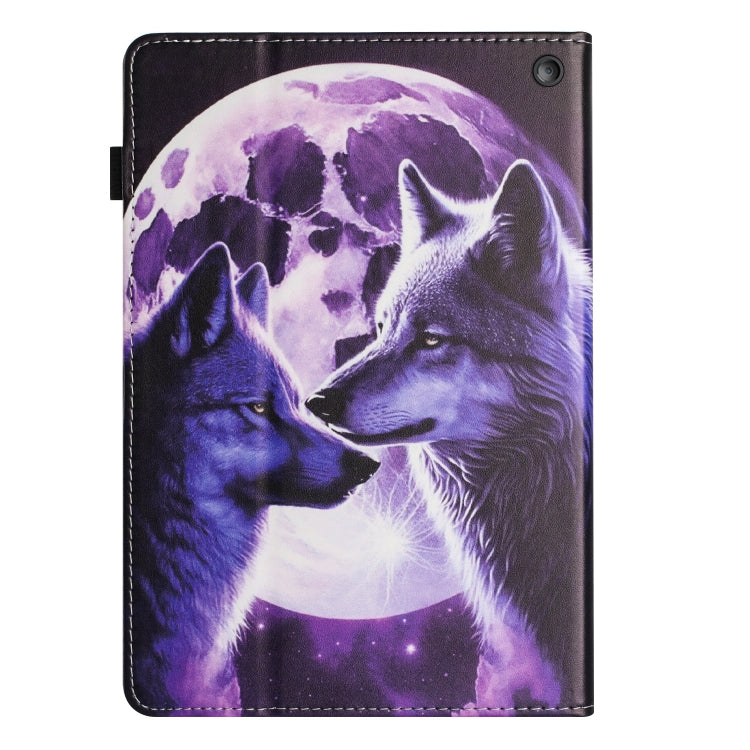 For Amazon Kindle Fire HD 8 2020 2022 Sewing Litchi Texture Smart Leather Tablet Case(Wolf) - Amazon by PMC TechLife | Online Shopping South Africa | PMC TechLife | Buy Now Pay Later Mobicred