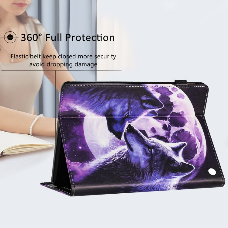 For Amazon Kindle Fire HD 8 2020 2022 Sewing Litchi Texture Smart Leather Tablet Case(Wolf) - Amazon by PMC TechLife | Online Shopping South Africa | PMC TechLife | Buy Now Pay Later Mobicred