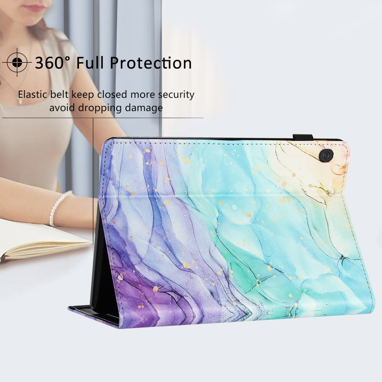 For Lenovo Tab M10 Sewing Litchi Texture Smart Leather Tablet Case(Oil Painting) - Lenovo by PMC TechLife | Online Shopping South Africa | PMC TechLife | Buy Now Pay Later Mobicred