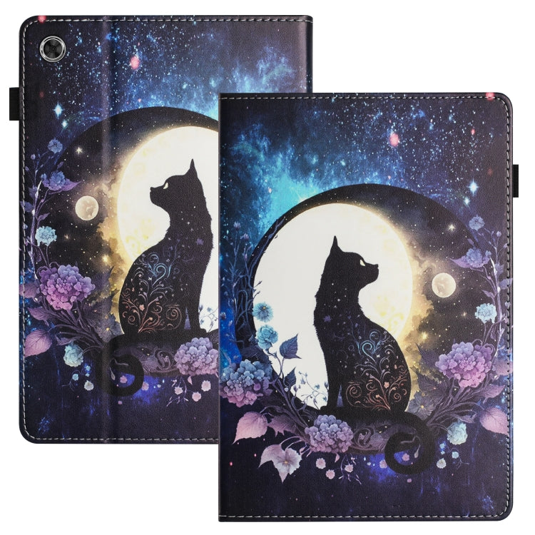 For Lenovo M10 Plus Sewing Litchi Texture Smart Leather Tablet Case(Cat) - Lenovo by PMC TechLife | Online Shopping South Africa | PMC TechLife | Buy Now Pay Later Mobicred
