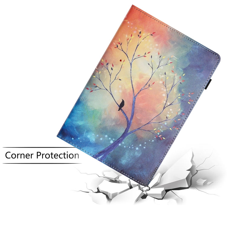 For Lenovo Tab M10 Plus 3rd Gen Sewing Litchi Texture Smart Leather Tablet Case(Oil Painting Tree) - Lenovo by PMC TechLife | Online Shopping South Africa | PMC TechLife | Buy Now Pay Later Mobicred