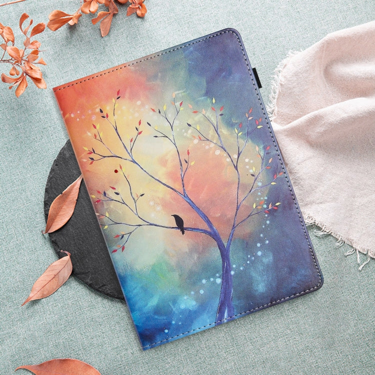 For Lenovo Tab M10 Plus 3rd Gen Sewing Litchi Texture Smart Leather Tablet Case(Oil Painting Tree) - Lenovo by PMC TechLife | Online Shopping South Africa | PMC TechLife | Buy Now Pay Later Mobicred