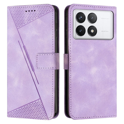 For Xiaomi Redmi K70 / K70 Pro Dream Triangle Leather Phone Case with Lanyard(Purple) - K70 Pro Cases by PMC Jewellery | Online Shopping South Africa | PMC Jewellery | Buy Now Pay Later Mobicred