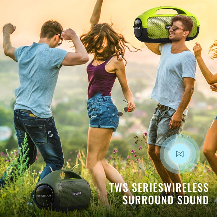 HOPESTAR A50 80W IPX6 Waterproof Portable Bluetooth Speaker Outdoor Subwoofer(Blue) - free shipping - PMC Jewellery - Order now!