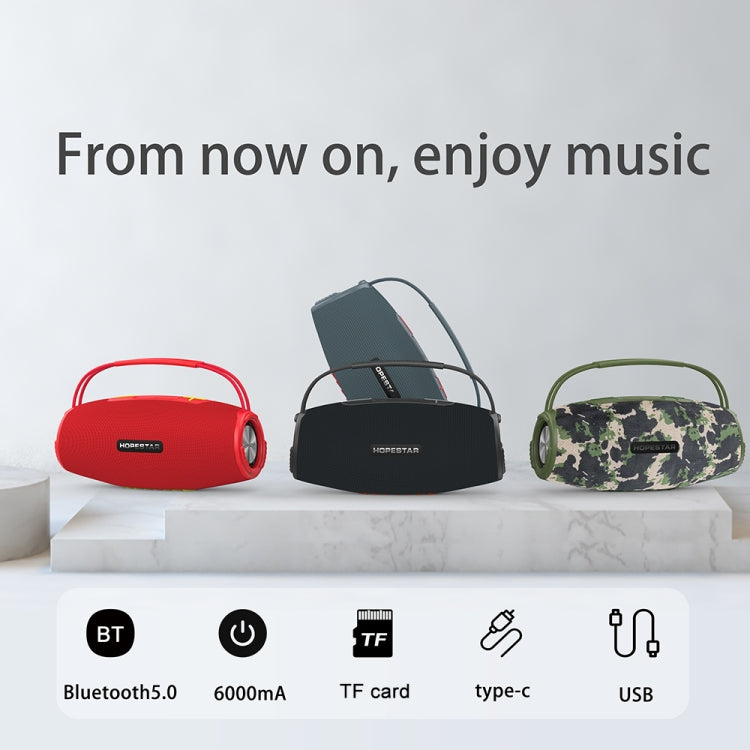 HOPESTAR H51 IPX6 Waterproof Outdoor Portable Wireless Bluetooth Speaker(Blue) - free shipping - PMC Jewellery - Order now!