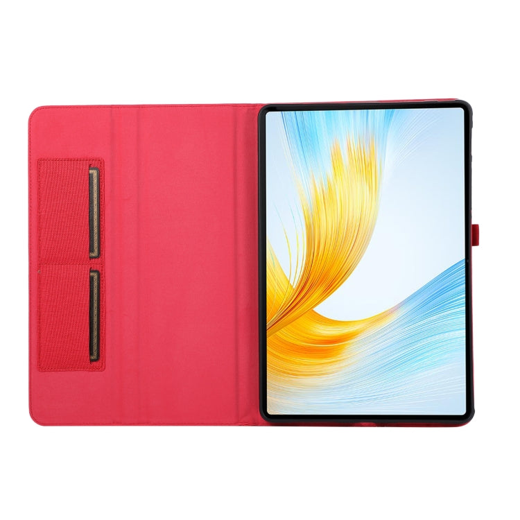 For Honor MagicPad 13 Cloth Texture Horizontal Flip PU + TPU Tablet Case(Red) - Honor by PMC TechLife | Online Shopping South Africa | PMC TechLife | Buy Now Pay Later Mobicred