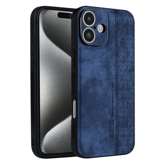 For iPhone 16 AZNS 3D Embossed Skin Feel Phone Case(Sapphire Blue) - iPhone 16 Cases by AZNS | Online Shopping South Africa | PMC Jewellery | Buy Now Pay Later Mobicred