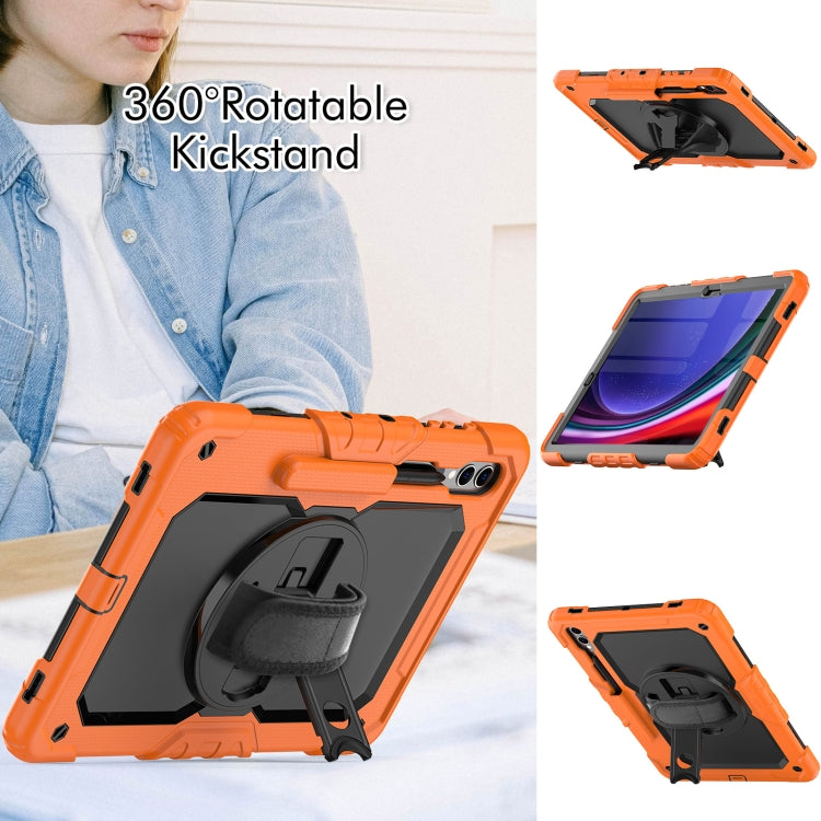 For Samsung Galaxy Tab S9+ / S8+ Silicone + PC Tablet Case(Orange+Black) - Galaxy Tab S9+ Cases by PMC Jewellery | Online Shopping South Africa | PMC Jewellery | Buy Now Pay Later Mobicred