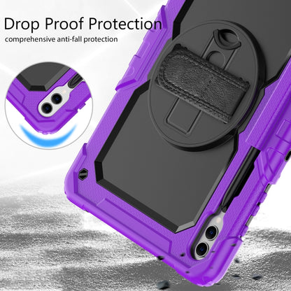 For Samsung Galaxy Tab S9+ / S8+ Silicone + PC Tablet Case(Purple+Black) - Galaxy Tab S9+ Cases by PMC Jewellery | Online Shopping South Africa | PMC Jewellery | Buy Now Pay Later Mobicred