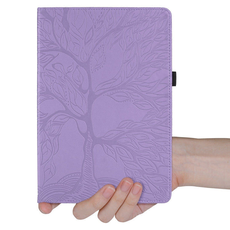 For iPad Pro 11 2024 Tree Life Embossed Rotation Leather Smart Tablet Case(Purple) - iPad Pro 11 2024 Cases by PMC TechLife | Online Shopping South Africa | PMC TechLife | Buy Now Pay Later Mobicred