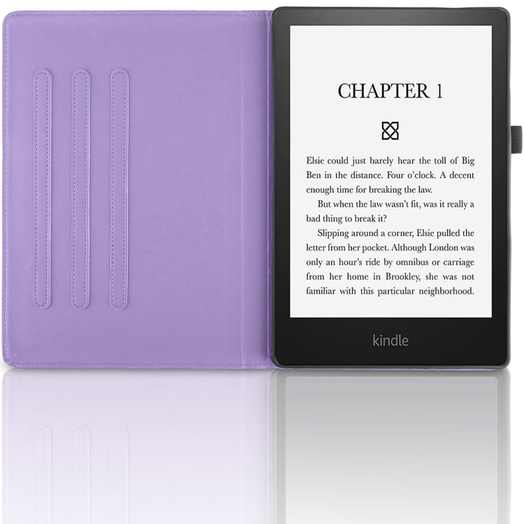 For Amazon Kindle Paperwhite 5 Tree Life Embossed Rotation Leather Smart Tablet Case(Purple) - Amazon by PMC TechLife | Online Shopping South Africa | PMC TechLife | Buy Now Pay Later Mobicred
