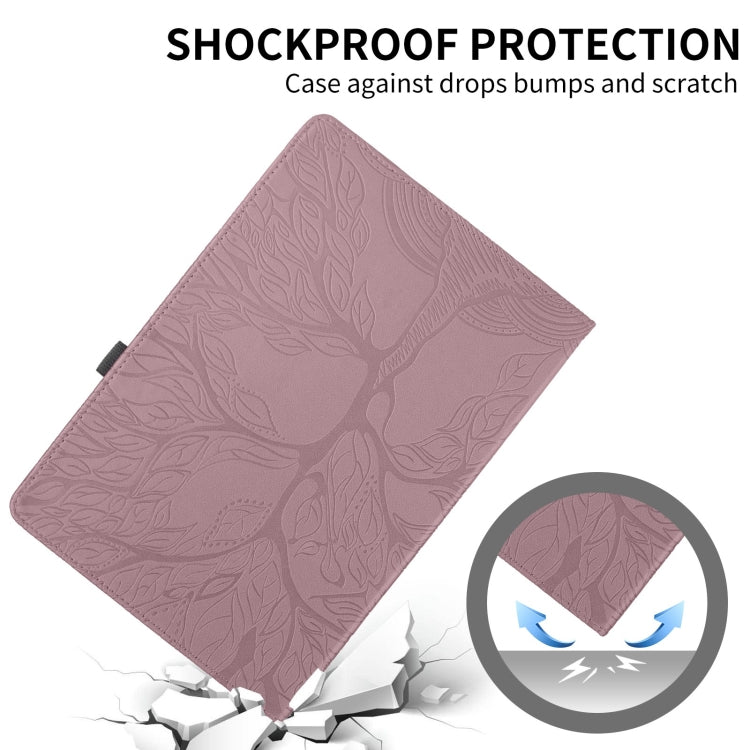 For Lenovo Tab M9 Tree Life Embossed Rotation Leather Tablet Case(Rose Gold) - Lenovo by PMC TechLife | Online Shopping South Africa | PMC TechLife | Buy Now Pay Later Mobicred