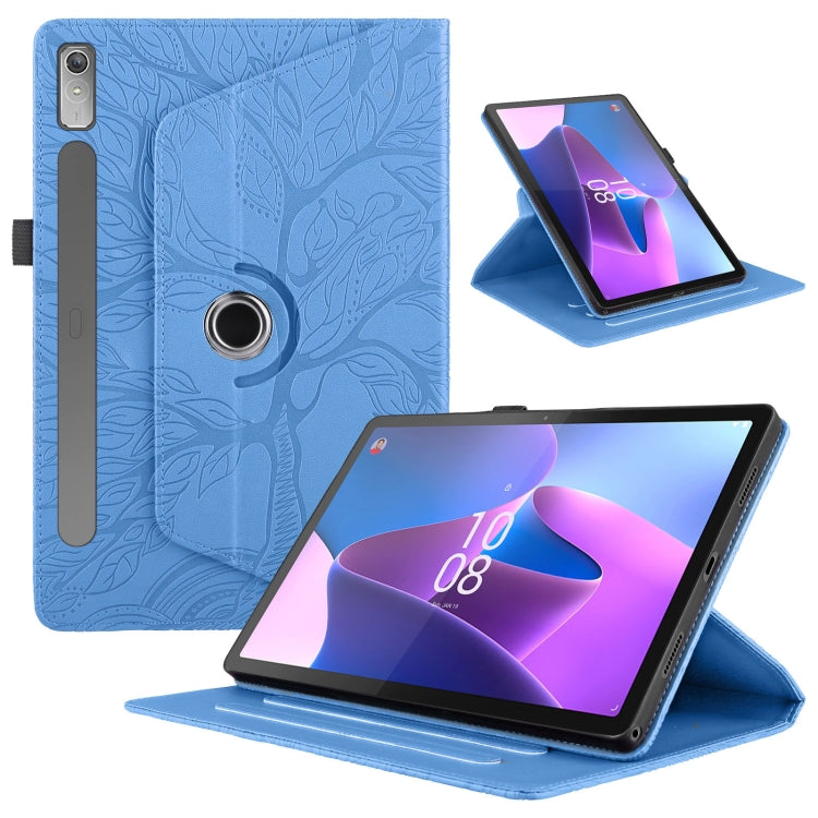 For Lenovo Tab P11 Pro 2nd / Xiaoxin Pad 11 Pro Tree Life Embossed Rotation Leather Tablet Case(Blue) - free shipping - PMC TechLife - Order now!