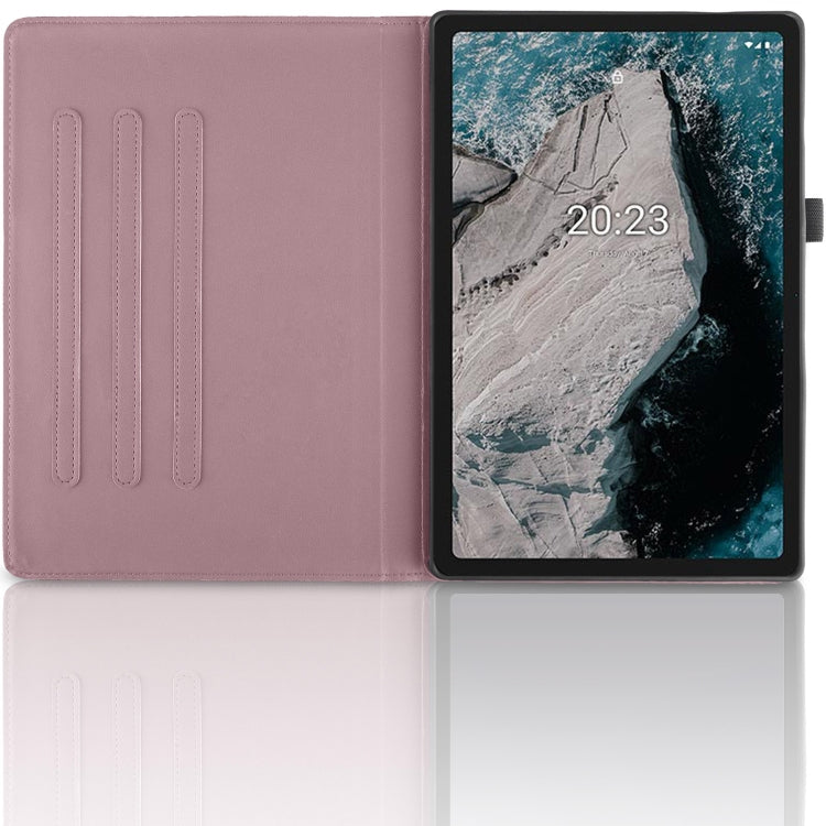 For Nokia T20 10.4 2021 Tree Life Embossed Rotation Leather Tablet Case(Rose Gold) - Nokia by PMC TechLife | Online Shopping South Africa | PMC TechLife | Buy Now Pay Later Mobicred