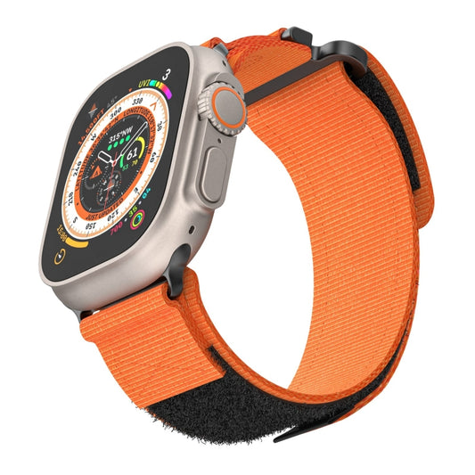 For Apple Watch Ultra 49mm AW Nylon Two-Section Watch Band(Orange) - Watch Bands by PMC Jewellery | Online Shopping South Africa | PMC Jewellery | Buy Now Pay Later Mobicred