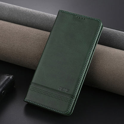 For OPPO Reno12 Pro Global AZNS Magnetic Calf Texture Flip Leather Phone Case(Dark Green) - Reno12 Pro Cases by AZNS | Online Shopping South Africa | PMC Jewellery | Buy Now Pay Later Mobicred