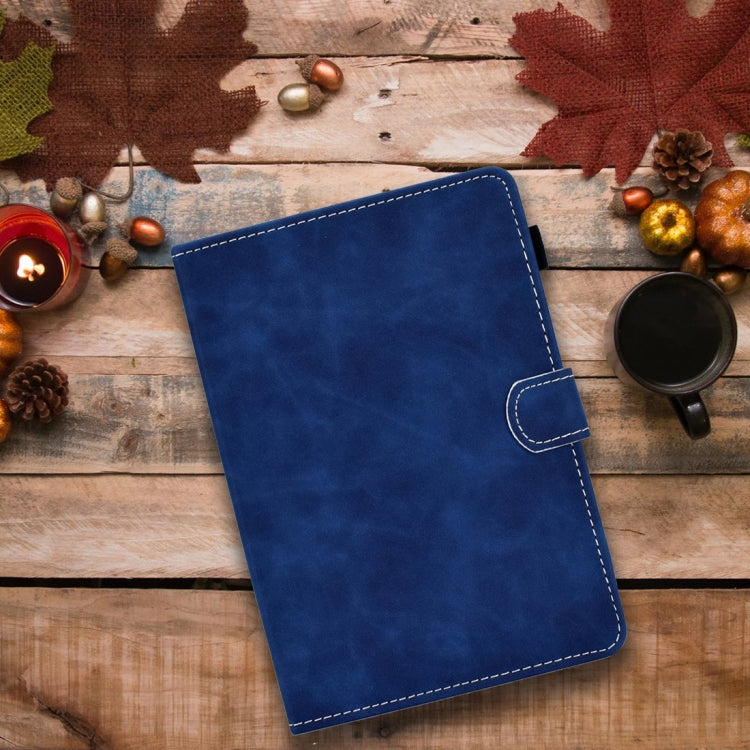 For 10 inch Tablet PC Universal Cowhide Texture Horizontal Flip Leather Case with Holder & Card Slots & Pen Slot(Blue) - 8 inch by PMC TechLife | Online Shopping South Africa | PMC TechLife | Buy Now Pay Later Mobicred