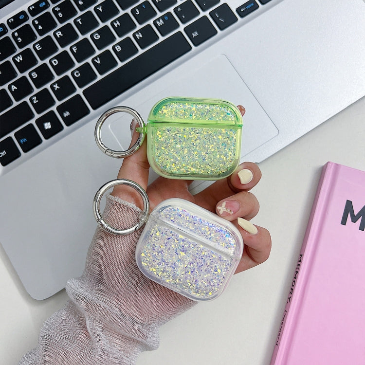 For AirPods Pro Flash Diamond Epoxy Bluetooth Earphone Protective Case(Pink) - For AirPods Pro by PMC Jewellery | Online Shopping South Africa | PMC Jewellery | Buy Now Pay Later Mobicred