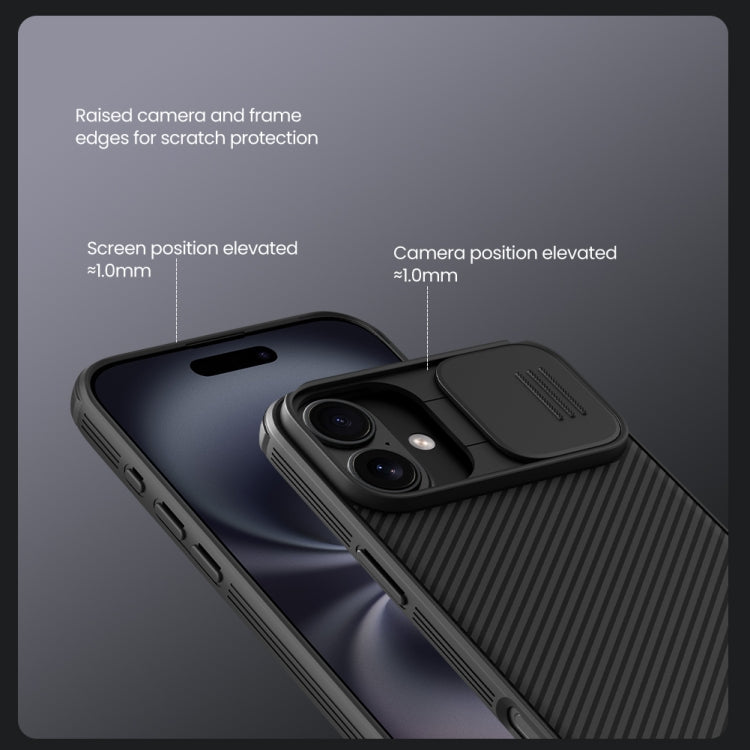 For iPhone 16 Plus NILLKIN CamShield Pro PC Phone Case(Blue) - free shipping - PMC Jewellery - Order now!