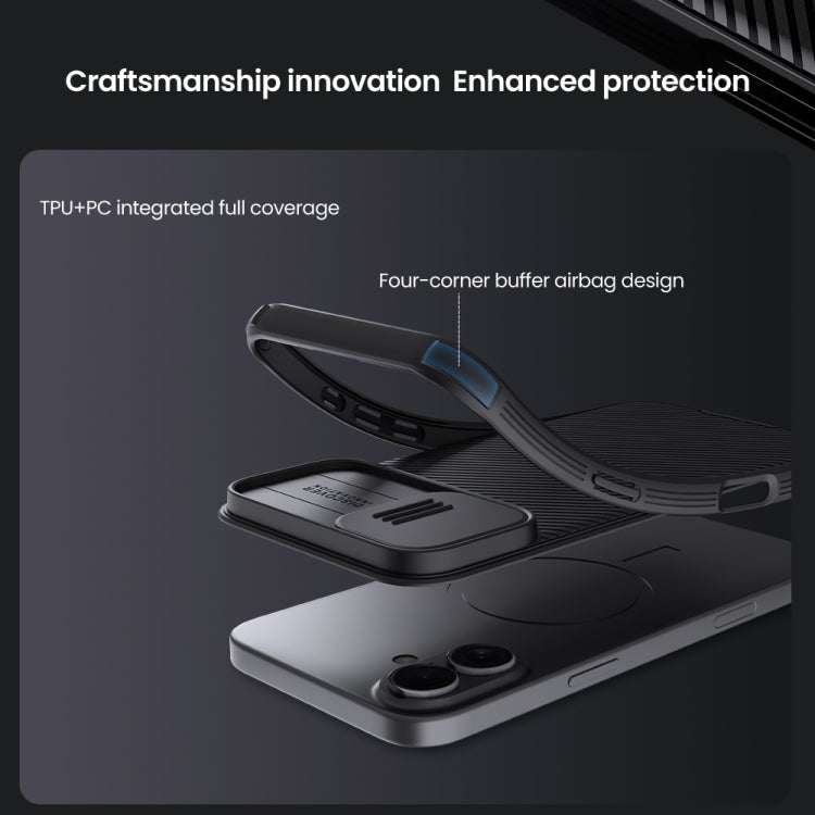 For iPhone 16 Plus NILLKIN CamShield Pro PC Phone Case(Black) - iPhone 16 Plus Cases by NILLKIN | Online Shopping South Africa | PMC Jewellery | Buy Now Pay Later Mobicred