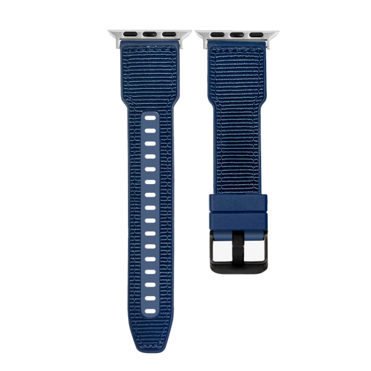 For Apple Watch Ultra 2 49mm Hybrid Braid Nylon Silicone Watch Band(Blue) - Watch Bands by PMC TechLife | Online Shopping South Africa | PMC TechLife | Buy Now Pay Later Mobicred