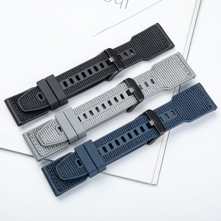 For Apple Watch Ultra 2 49mm Hybrid Braid Nylon Silicone Watch Band(Blue) - Watch Bands by PMC TechLife | Online Shopping South Africa | PMC TechLife | Buy Now Pay Later Mobicred