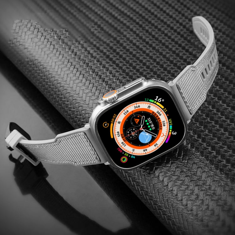 For Apple Watch Ultra 2 49mm Hybrid Braid Nylon Silicone Watch Band(Blue) - Watch Bands by PMC TechLife | Online Shopping South Africa | PMC TechLife | Buy Now Pay Later Mobicred