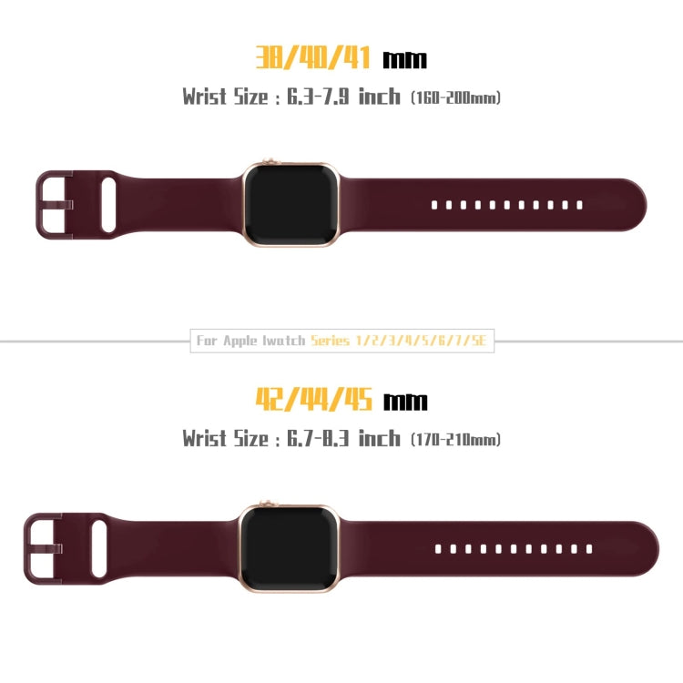 For Apple Watch SE 40mm Pin Buckle Silicone Watch Band(Wine Red) - free shipping - PMC TechLife - Order now!