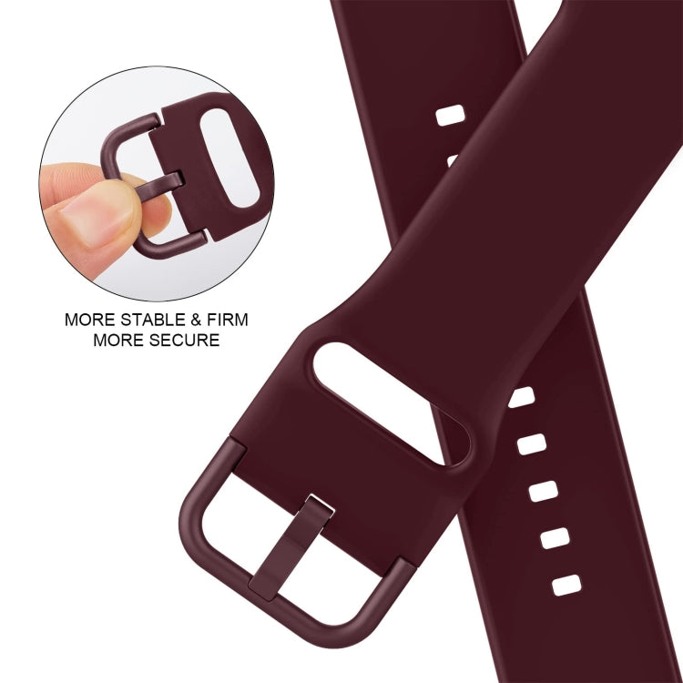 For Apple Watch SE 40mm Pin Buckle Silicone Watch Band(Wine Red) - free shipping - PMC TechLife - Order now!