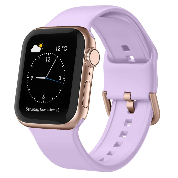 For Apple Watch SE 40mm Pin Buckle Silicone Watch Band(Lavender) - free shipping - PMC TechLife - Order now!