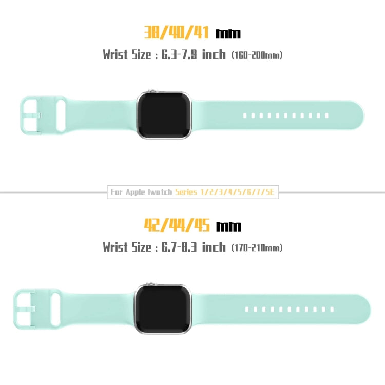 For Apple Watch SE 44mm Pin Buckle Silicone Watch Band(Mint Green) - free shipping - PMC TechLife - Order now!