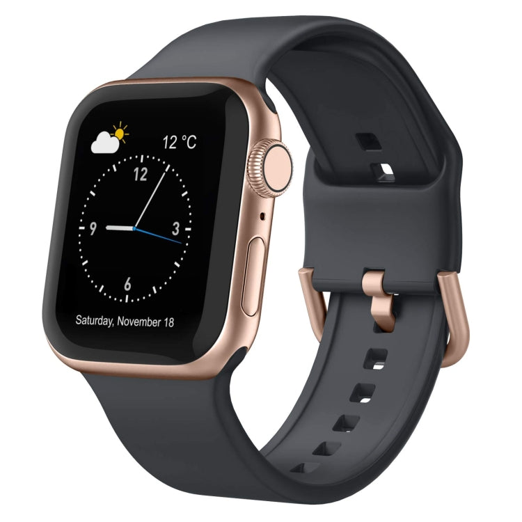 For Apple Watch SE 44mm Pin Buckle Silicone Watch Band(Dark Grey) - free shipping - PMC TechLife - Order now!