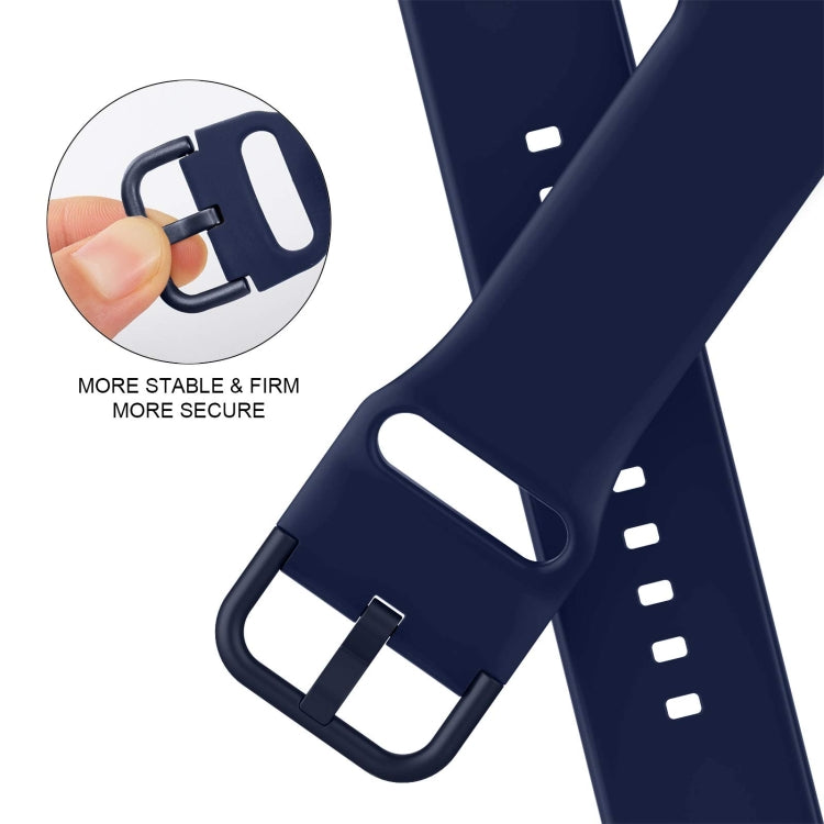 For Apple Watch SE 44mm Pin Buckle Silicone Watch Band(Midnight Blue) - free shipping - PMC TechLife - Order now!
