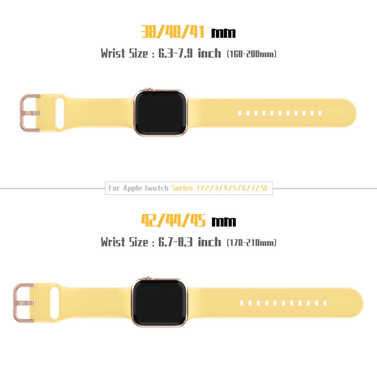 For Apple Watch 42mm Pin Buckle Silicone Watch Band(Yellow) - free shipping - PMC TechLife - Order now!