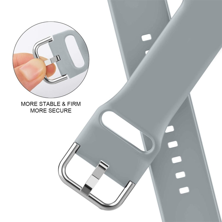For Apple Watch 42mm Pin Buckle Silicone Watch Band(Light Grey) - free shipping - PMC TechLife - Order now!