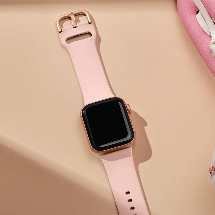 For Apple Watch 38mm Pin Buckle Silicone Watch Band(Pink) - free shipping - PMC TechLife - Order now!