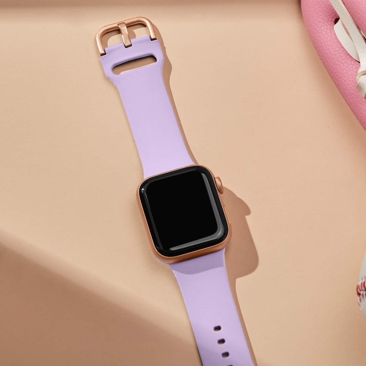 For Apple Watch 38mm Pin Buckle Silicone Watch Band(Lavender) - free shipping - PMC TechLife - Order now!