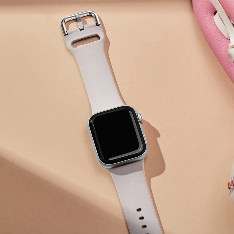 For Apple Watch Series 10 46mm Pin Buckle Silicone Watch Band(Starlight) - free shipping - PMC TechLife - Order now!