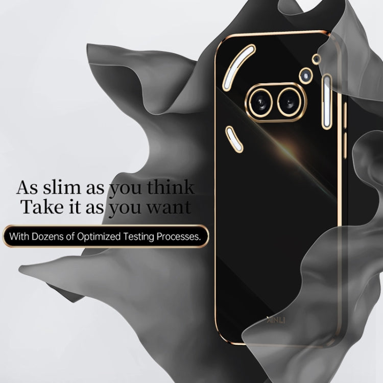 For Nothing Phone 2A XINLI Straight Edge 6D Electroplate TPU Phone Case(White) - free shipping - PMC Jewellery - Order now!